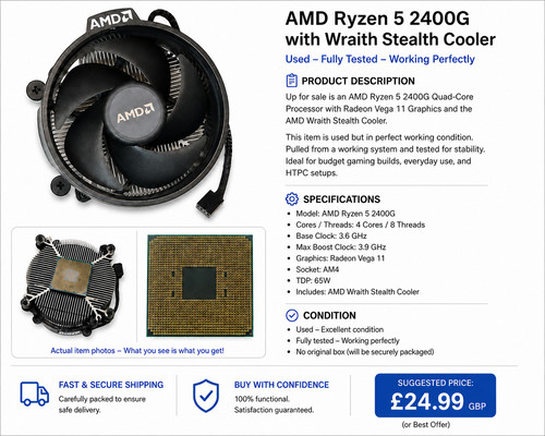 Amd ryzen 2400g with - 5,